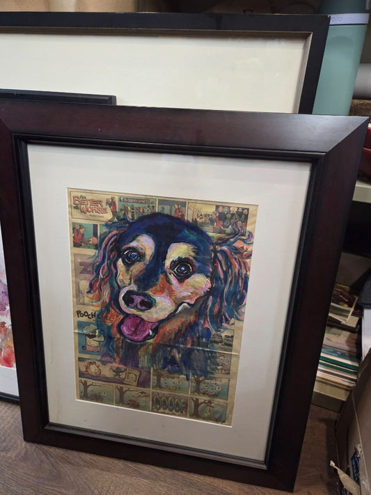 Dog Portrait on Comic 20x24