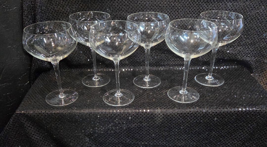 Vintage Champagne Glasses Set of 6