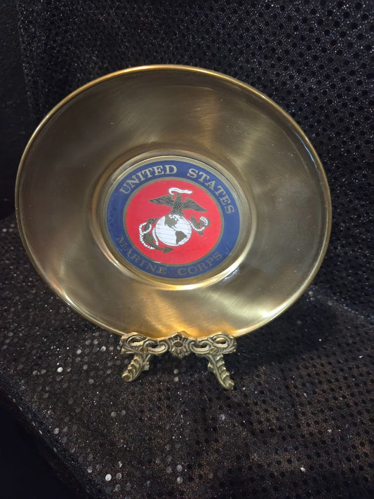 U.S.M.C Brass Commemorative Plate