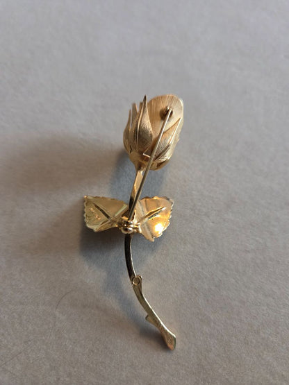 Vintage Giovanni Gold Tone Metal Christmas Rose Of Christ Fashion Brooch 3