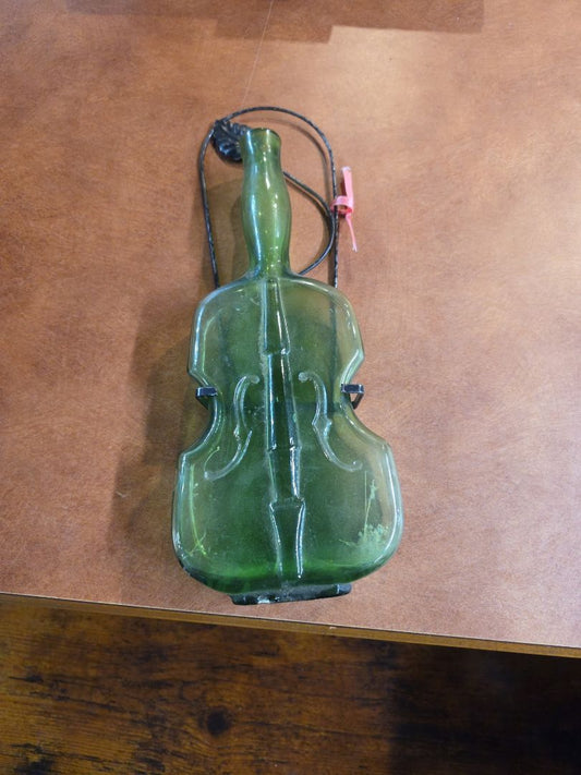 Vintage 1950's green glassviolin