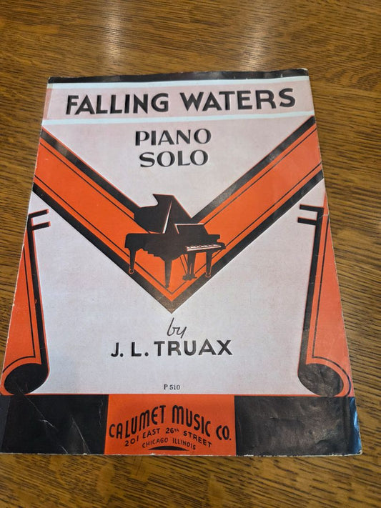 Vintage Falling Waters piano solo by J.L Truax