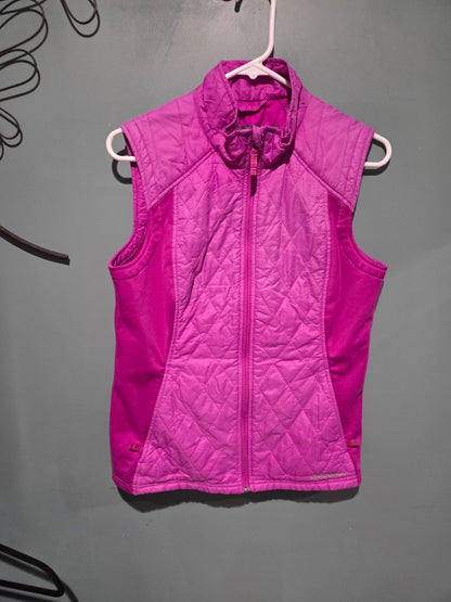 Eddie Bauer Purple Quilted Vest Full Zip Medium