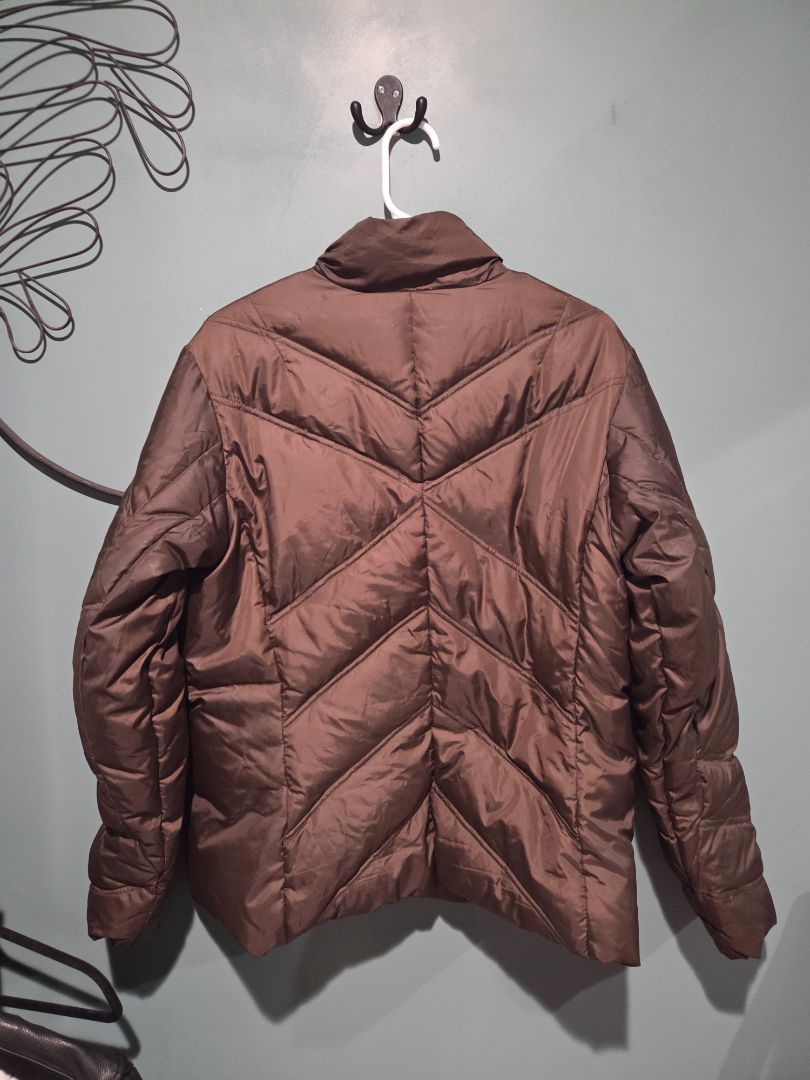 Eddie Bauer Goose Down Jacket Brown Large
