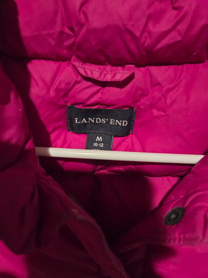 Lands' End Burgundy Puffer Vest Medium