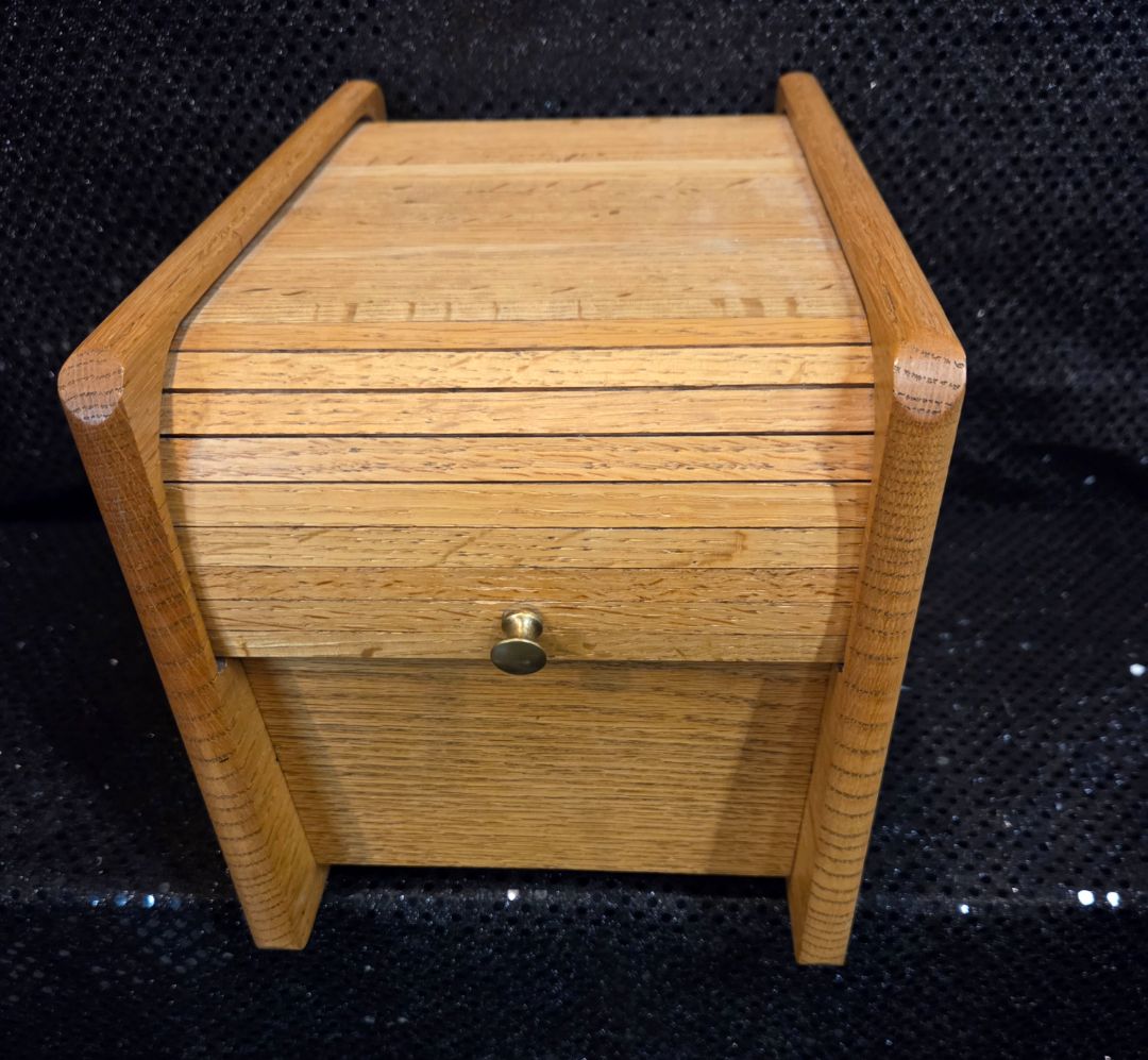Roll Top Wooden Cubby Box