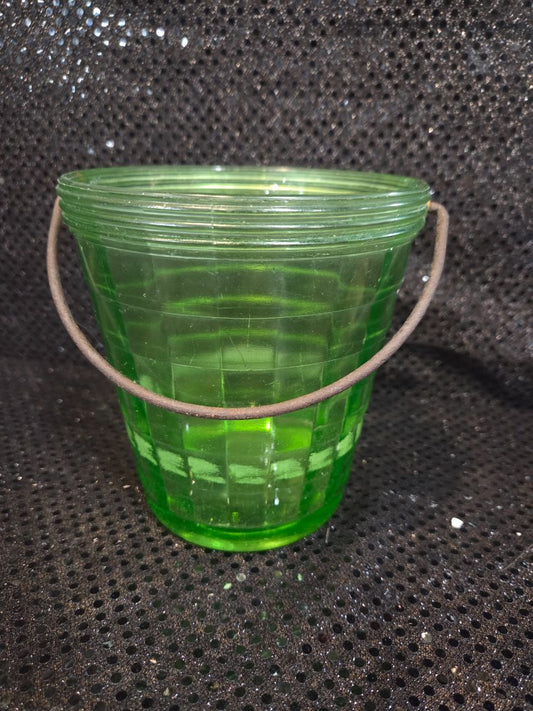 Block Optic Green Ice Bucket Anchor Hocking
