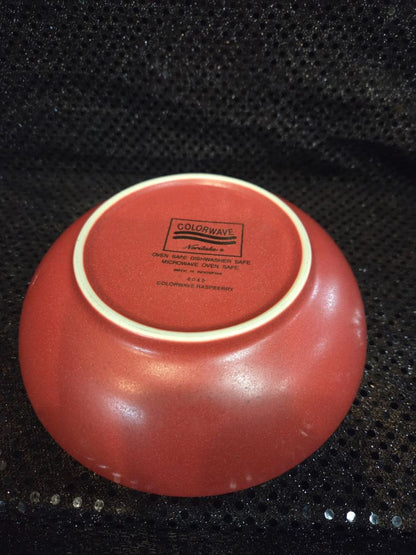 Noritake Colorwave Rasberry Red Stoneware Bowl set of 2