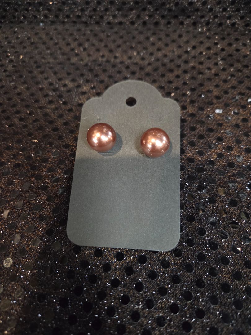 Copper Colored Post Earrings