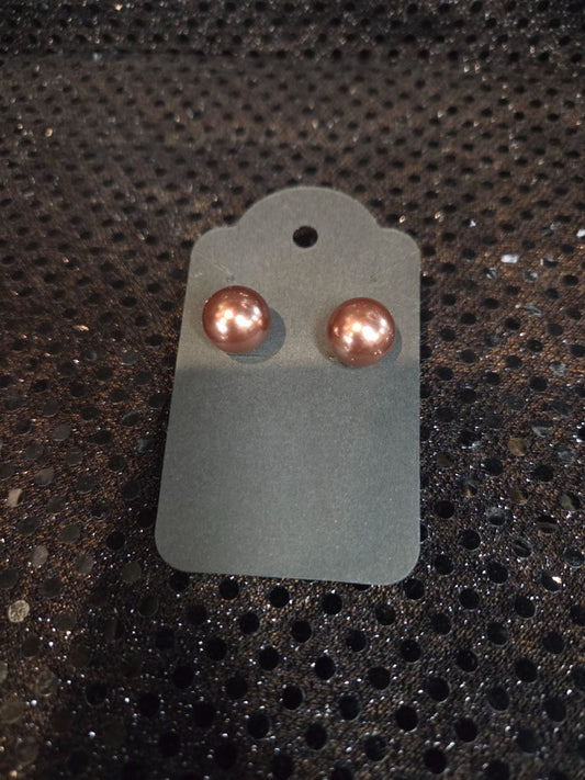Copper Colored Post Earrings