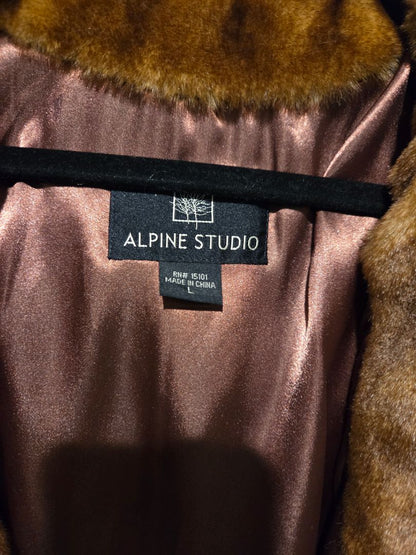 Alpine Studio Large Carmel Brown Full zip Jacket