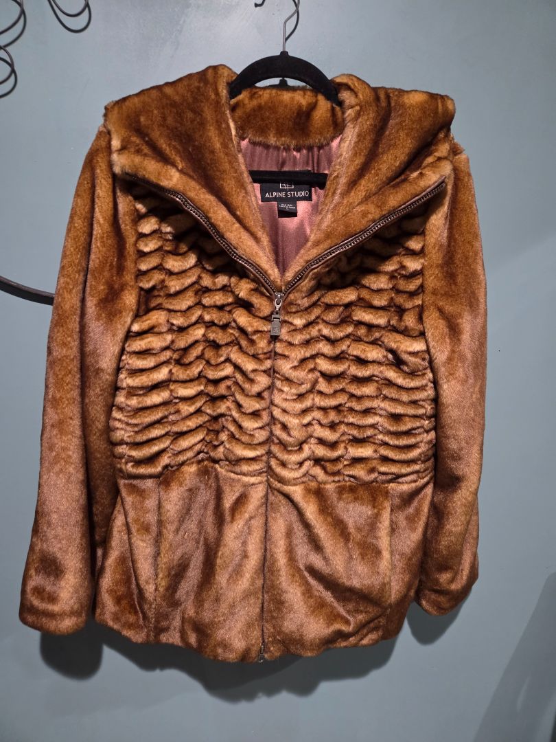 Alpine Studio Large Carmel Brown Full zip Jacket