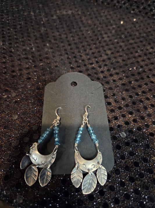 Silver Tone Southwest style Dangle Earrings