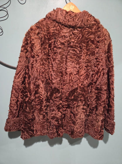Revillon Freres Paris/New York Curly Lamb Fur Coat