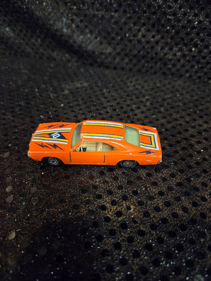 Vintage Yatming 1081 Orange 1969 Doge Charger