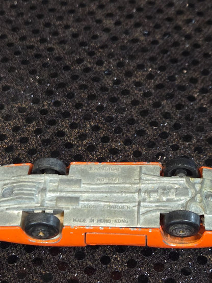 Vintage Yatming 1081 Orange 1969 Doge Charger
