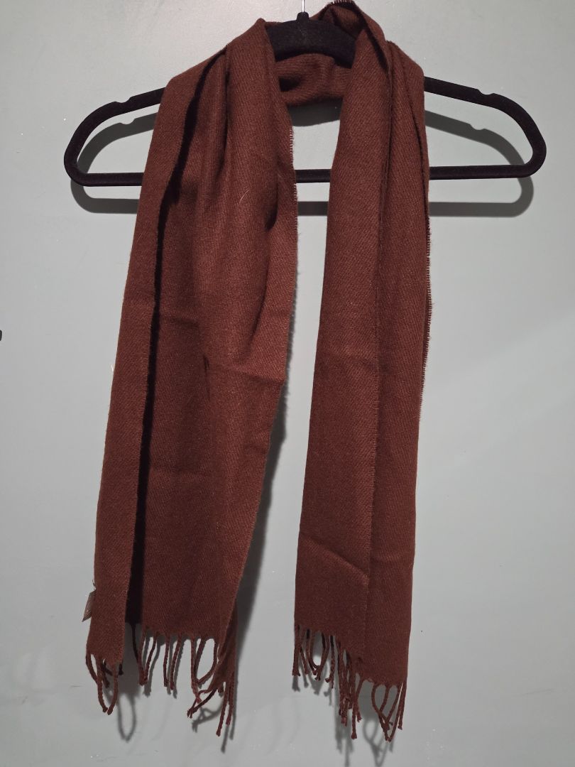 Brown Scarf Made in Italy w/Fringe