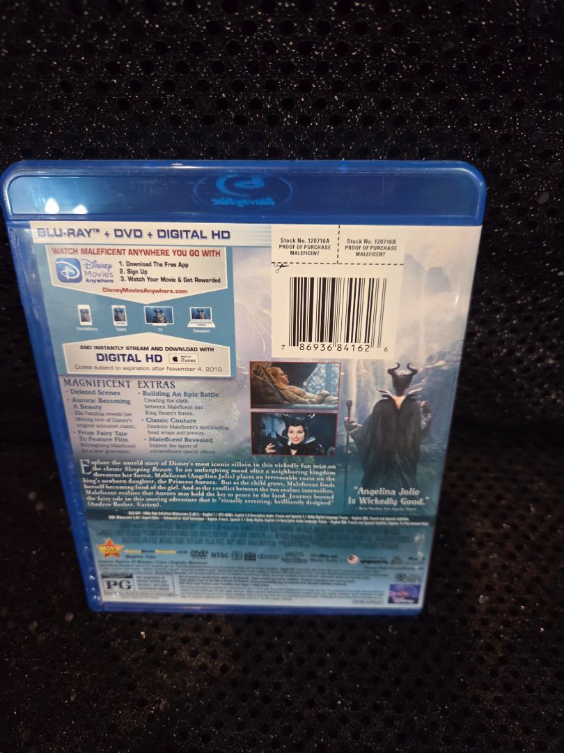 Blu-Ray Maleficent 2014 Live Action Fantasy blu-ray+DVD