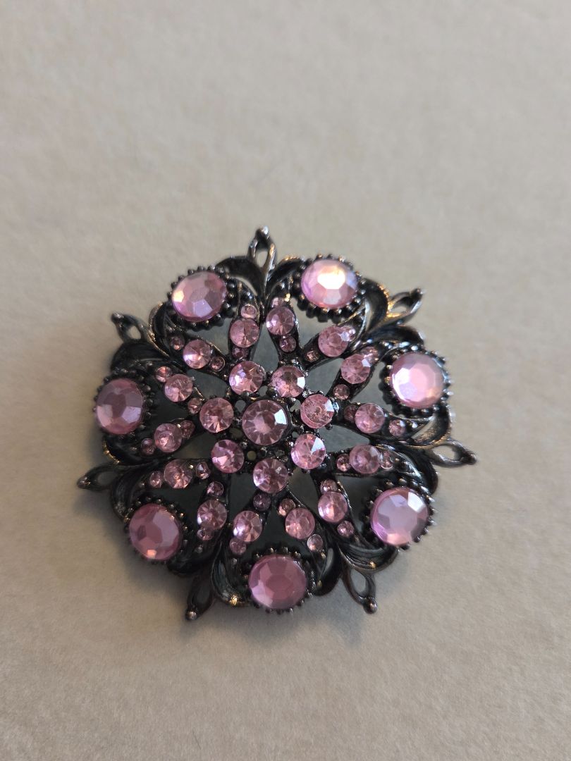 Vintage Light Pink Flower Brooch