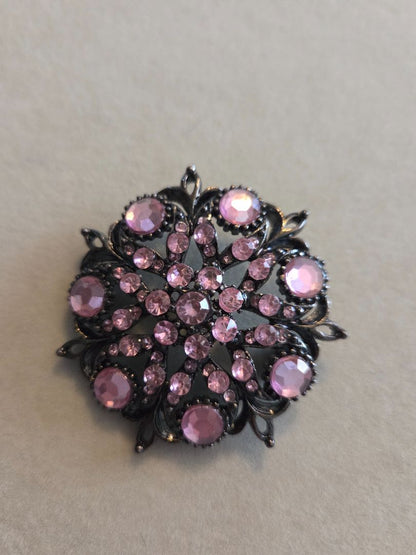 Vintage Light Pink Flower Brooch