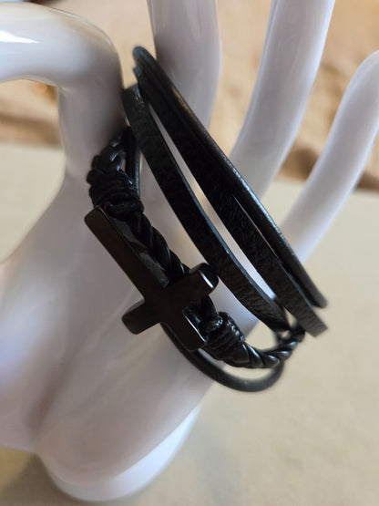 To My Son Love You Forever Cross Bracelet