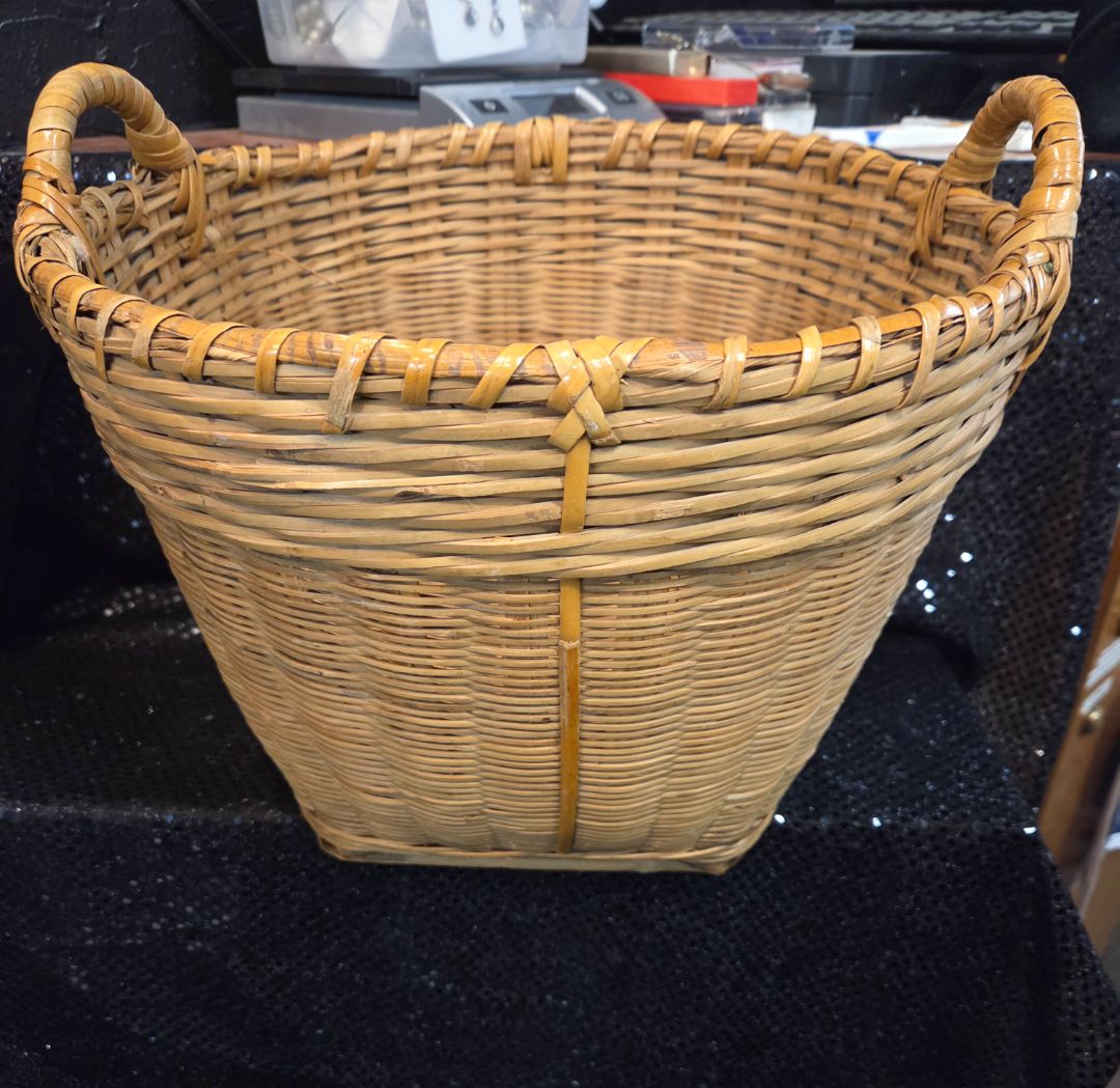 Vintage Large Gathering Woven Basket