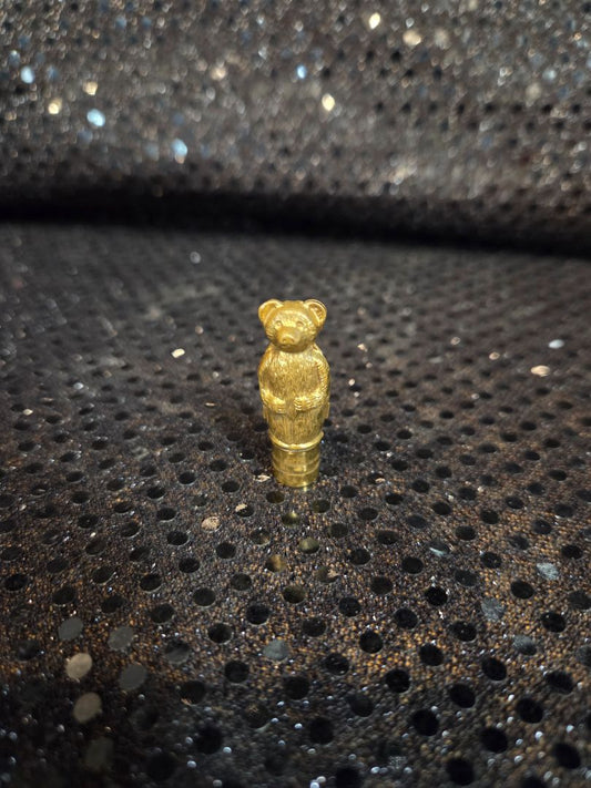 Vintage Brass Bear Pencil Topper