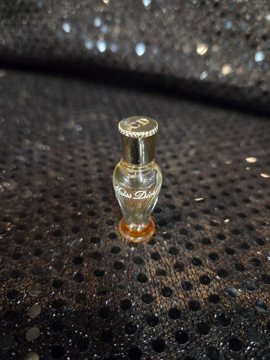 Vintage Miss Dior Empty Miniature Perfume Bottle