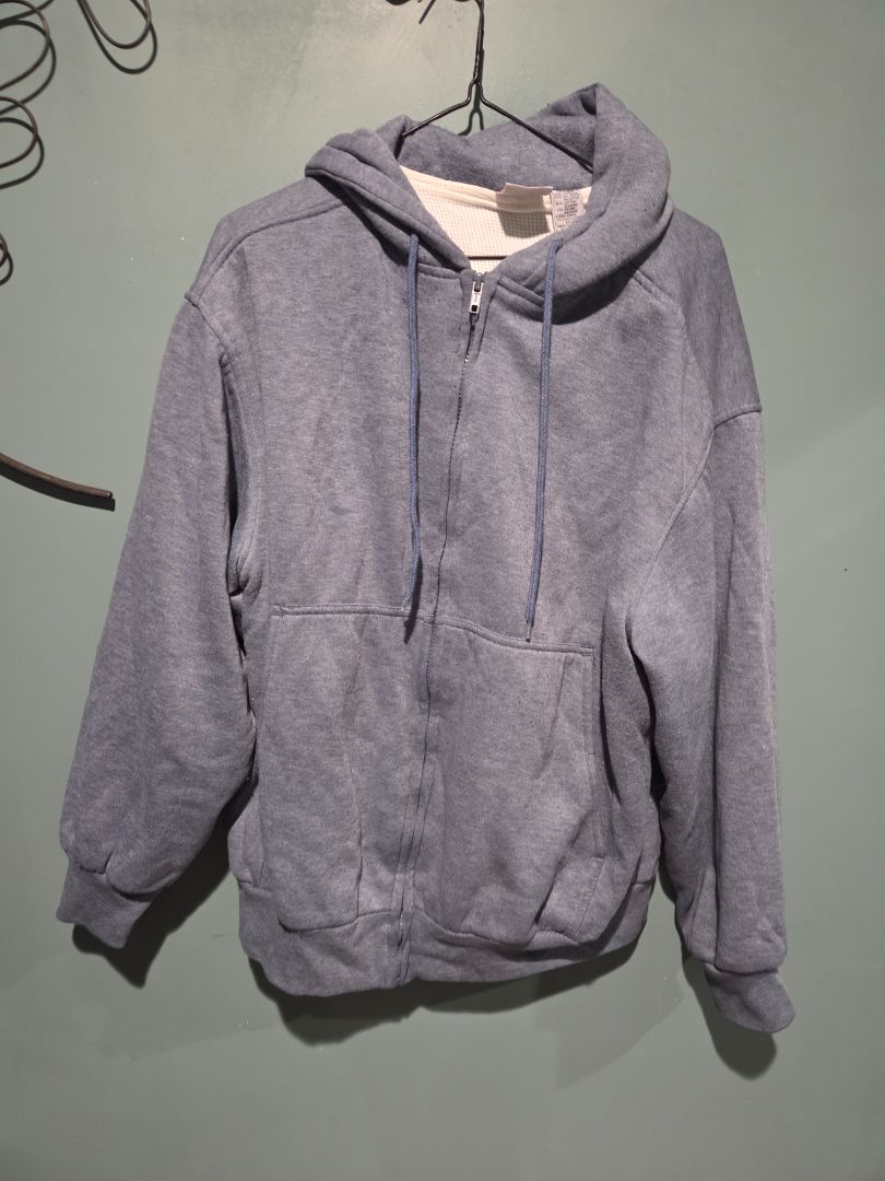 Franklin Large Insulated Heather Blue Sweatshirt Hoodie
