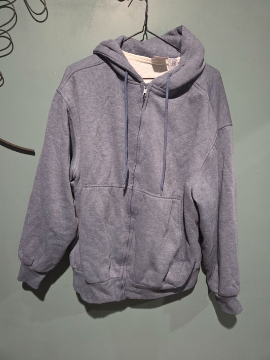Franklin Large Insulated Heather Blue Sweatshirt Hoodie