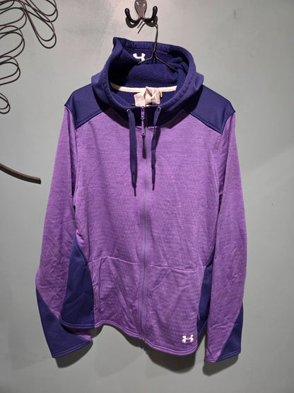 UA XL Cold Gear Full Zip Purple Hoodie