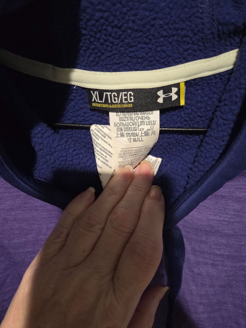UA XL Cold Gear Full Zip Purple Hoodie