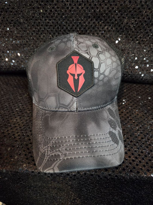 Kryptek Snapback Trucker Hat Grey and Red new