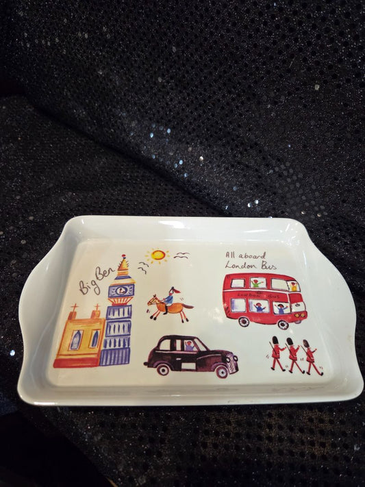 Melamine Scatter/Biscuit Tray Big Ben/London Buss
