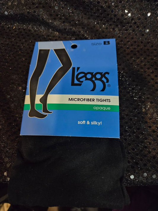 Leggs Casuals Womens Black Opaque Size B Tights