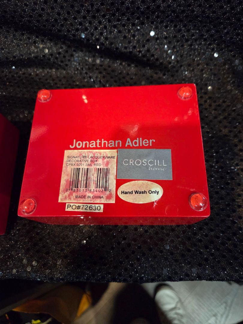 Jonathan Adler High Gloss Red Lacquer Box