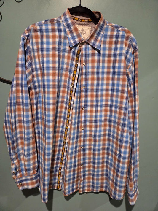 Age of Wisdom Men Shirt Size xxl Snap On Closure