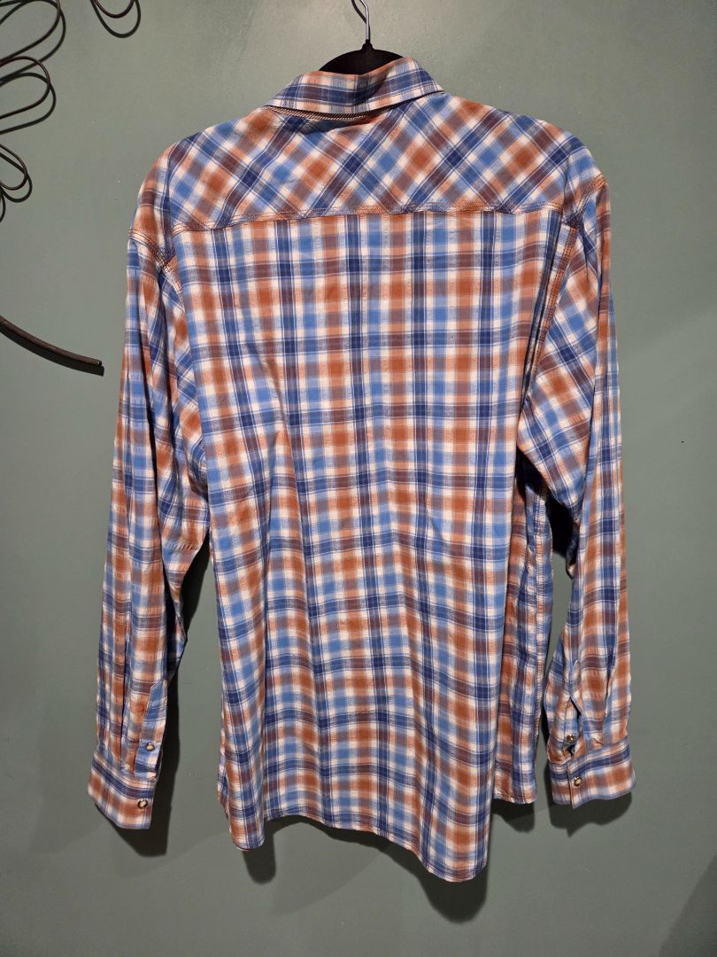 Age of Wisdom Men Shirt Size xxl Snap On Closure