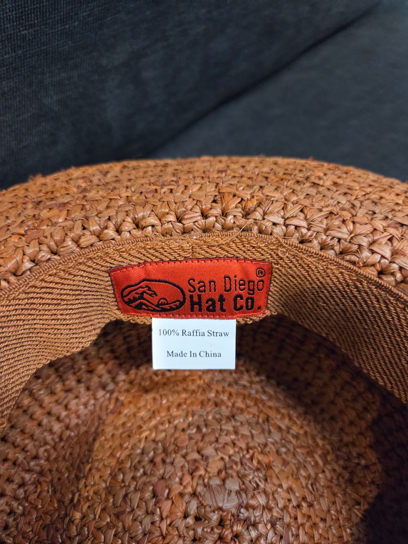 San Diego Hat Co Raffia Kettle Brim Hat Brown