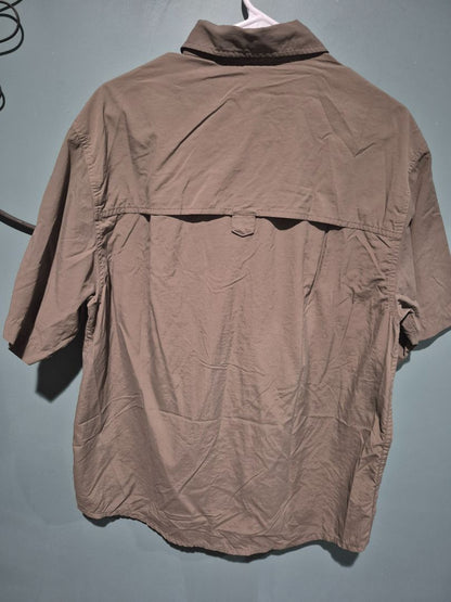 Army Green REI Short Sleeve Button Shirt, M