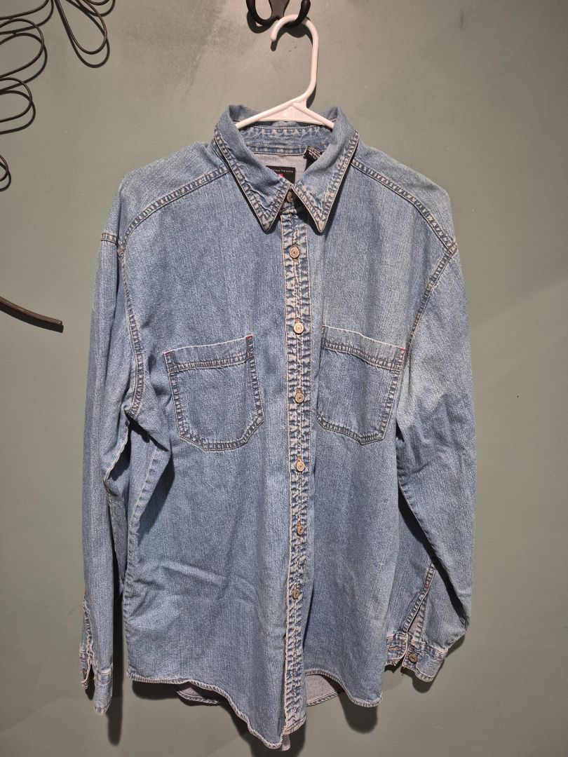 Denim Blue Levi's Long Sleeve Button Shirt, L