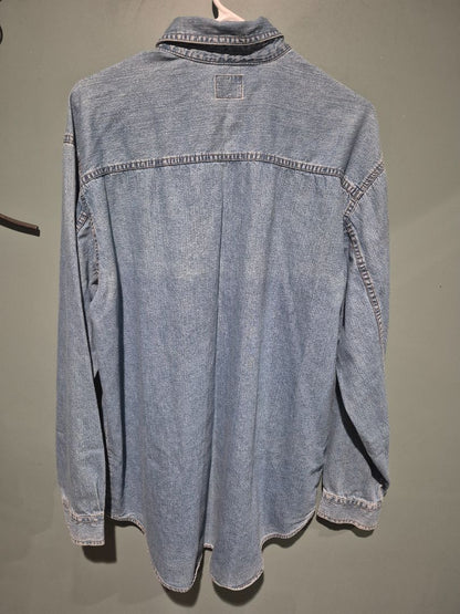 Denim Blue Levi's Long Sleeve Button Shirt, L