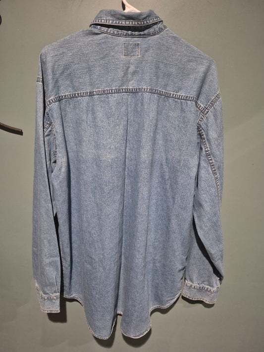 Denim Blue Levi's Long Sleeve Button Shirt, L