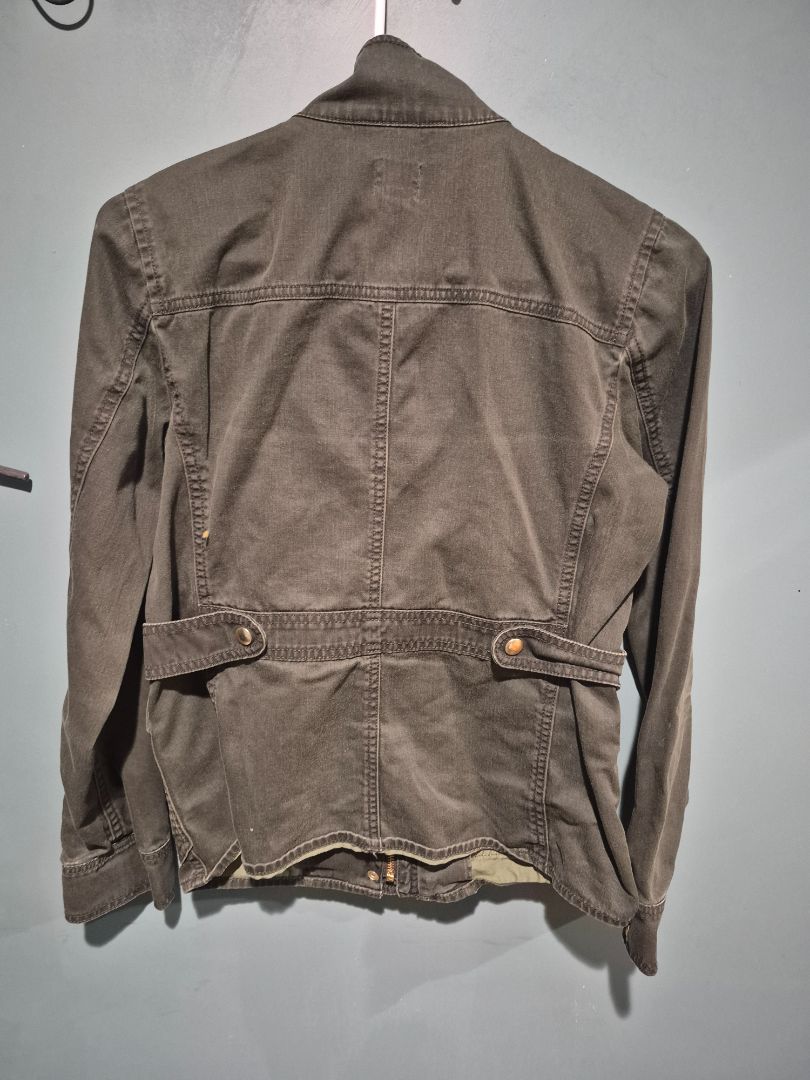 Olive Green J. Crew Denim Jacket, XS
