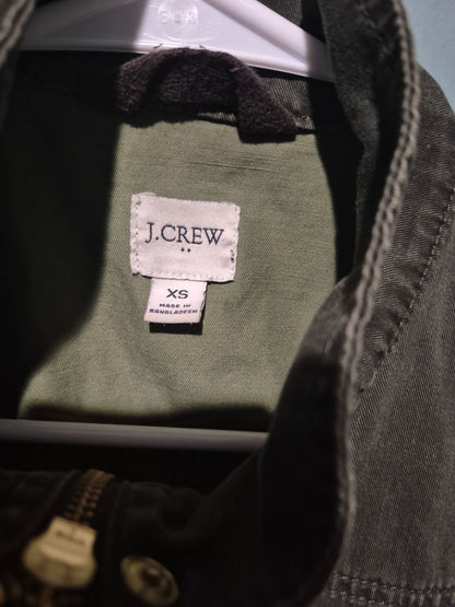 Olive Green J. Crew Denim Jacket, XS