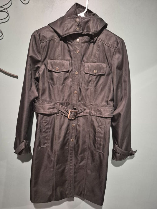 Black Kenneth Cole Reaction Trench Raincoat, S