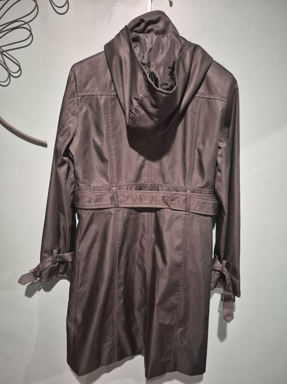 Black Kenneth Cole Reaction Trench Raincoat, S