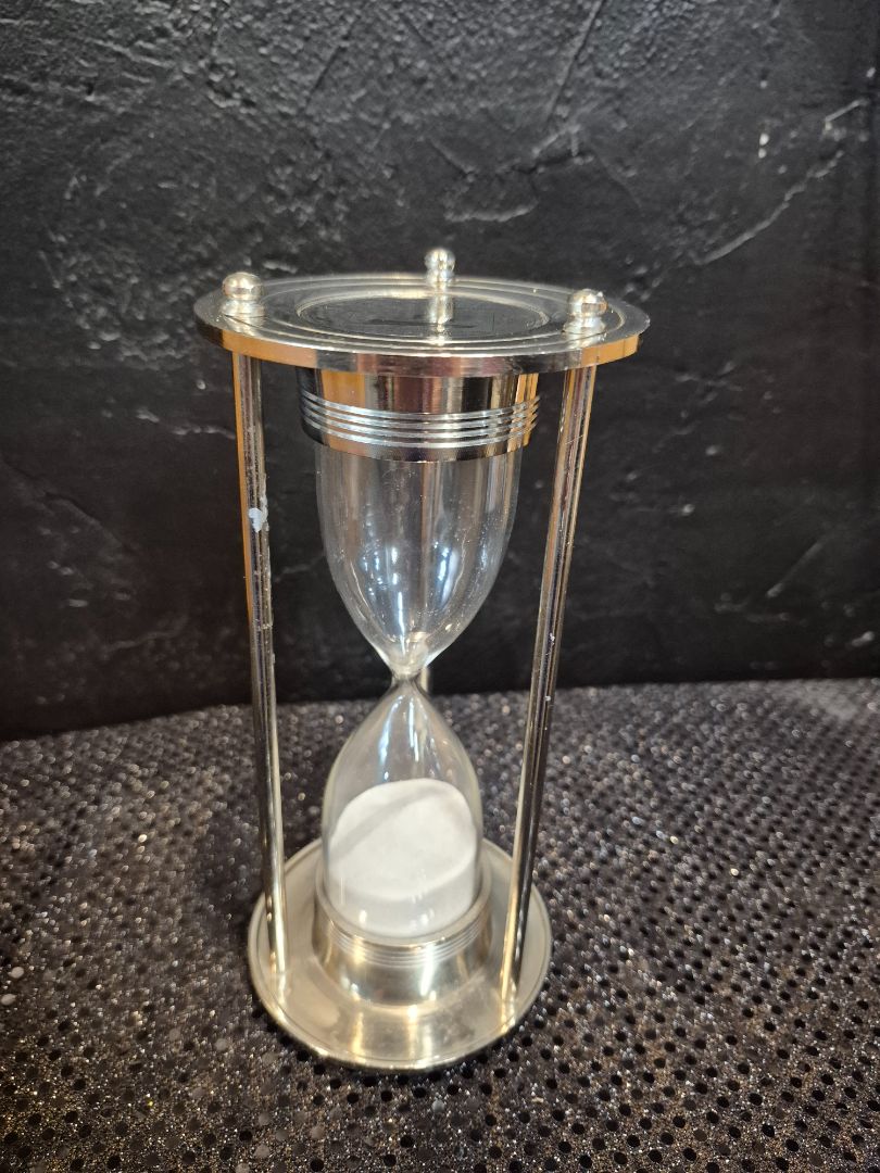 Silver  Titanic Hourglass, 4" × 8"
