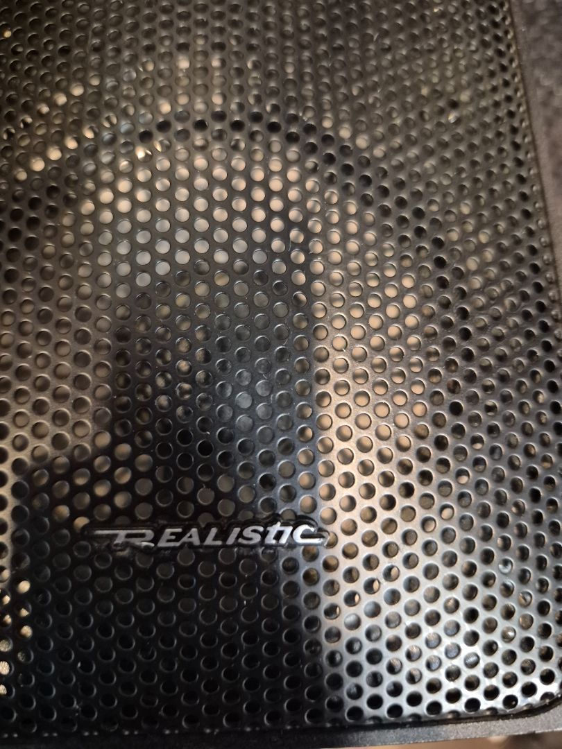 Black Vintage Realistic Speakers, Model # MINIMUS-7, 4.5" × 7"