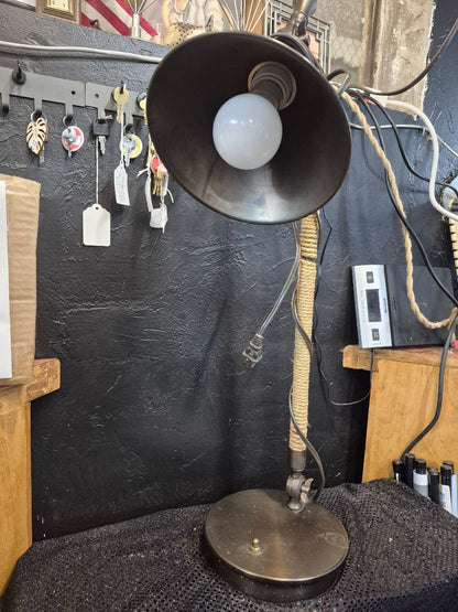 Duvall Task 28" Aged Metal Lamp